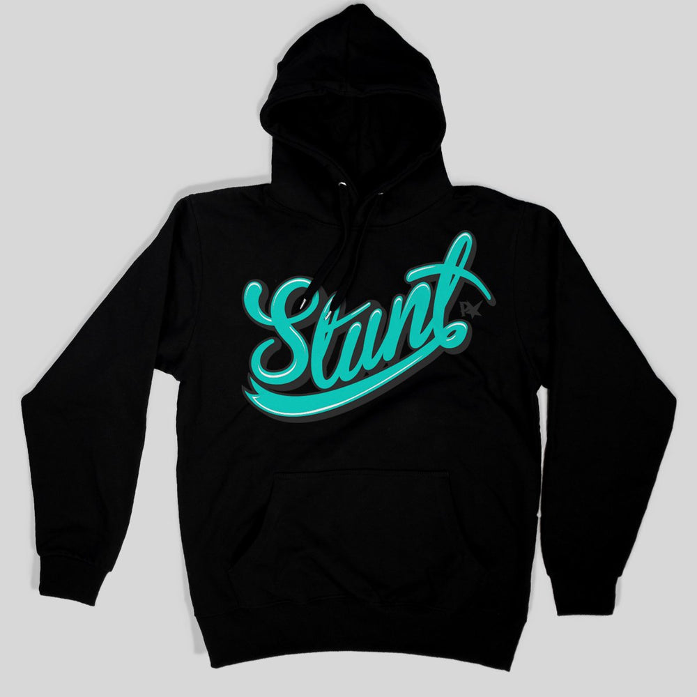 Pimpstar - Stuntscript Blue | Non-zip Hoodie, Black
