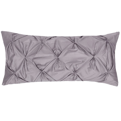 English Grey Pintuck Throw Pillow