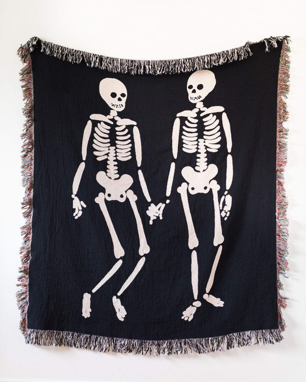 Skeleton Love Throw Blanket
