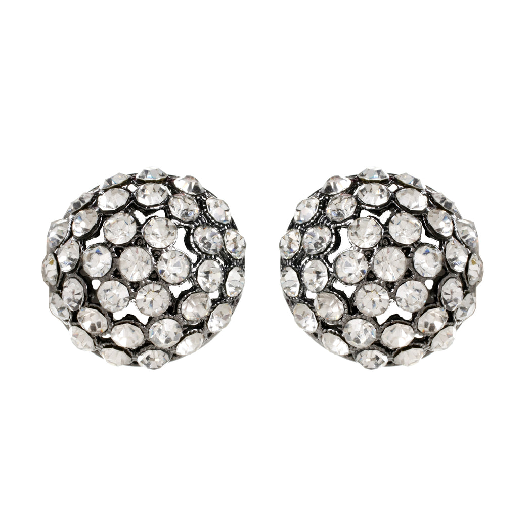 Gunmetal/Clear Earring