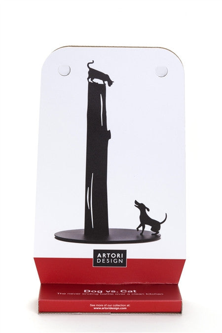 Artori Design | Dog Vs. Cat Black Paper Towel Holder
