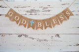 God Bless Banner, First Communion Banner, Christening Banner, Baptism Banner, Confirmation Banner, Cross Banner, Religious Banner, B086