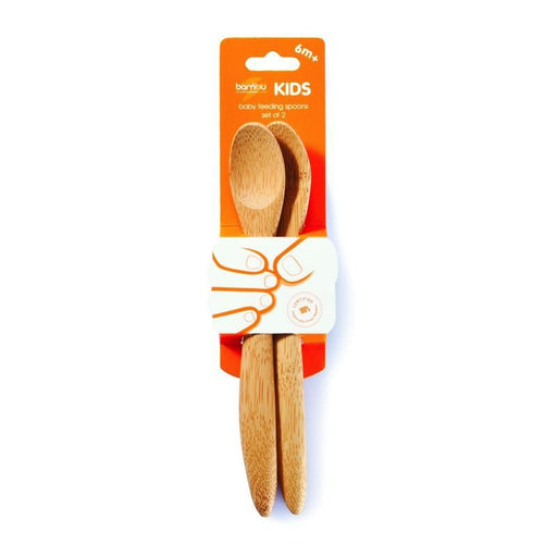 BAMBU - Lot de 2 cuillères en bambou bio pour bébé