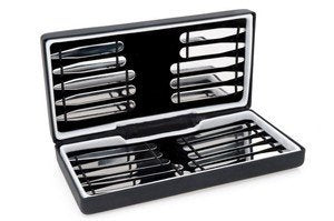 20 Personalized Stainless Steel Collar Stays in Exclusive Gift Box- 4 Sizes (2.2", 2.5", 2.75" & 3")