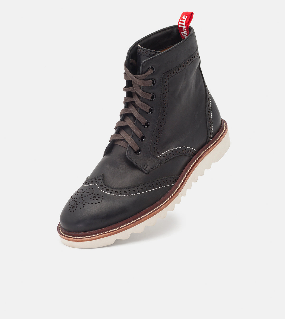 High Brogue Boot Mens Black