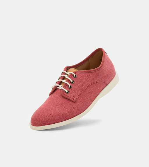 Derby Fly Mens Light Red Wash Canvas