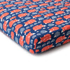 Fitted Crib Sheet - Foxes & Hedgehogs Navy & Orange