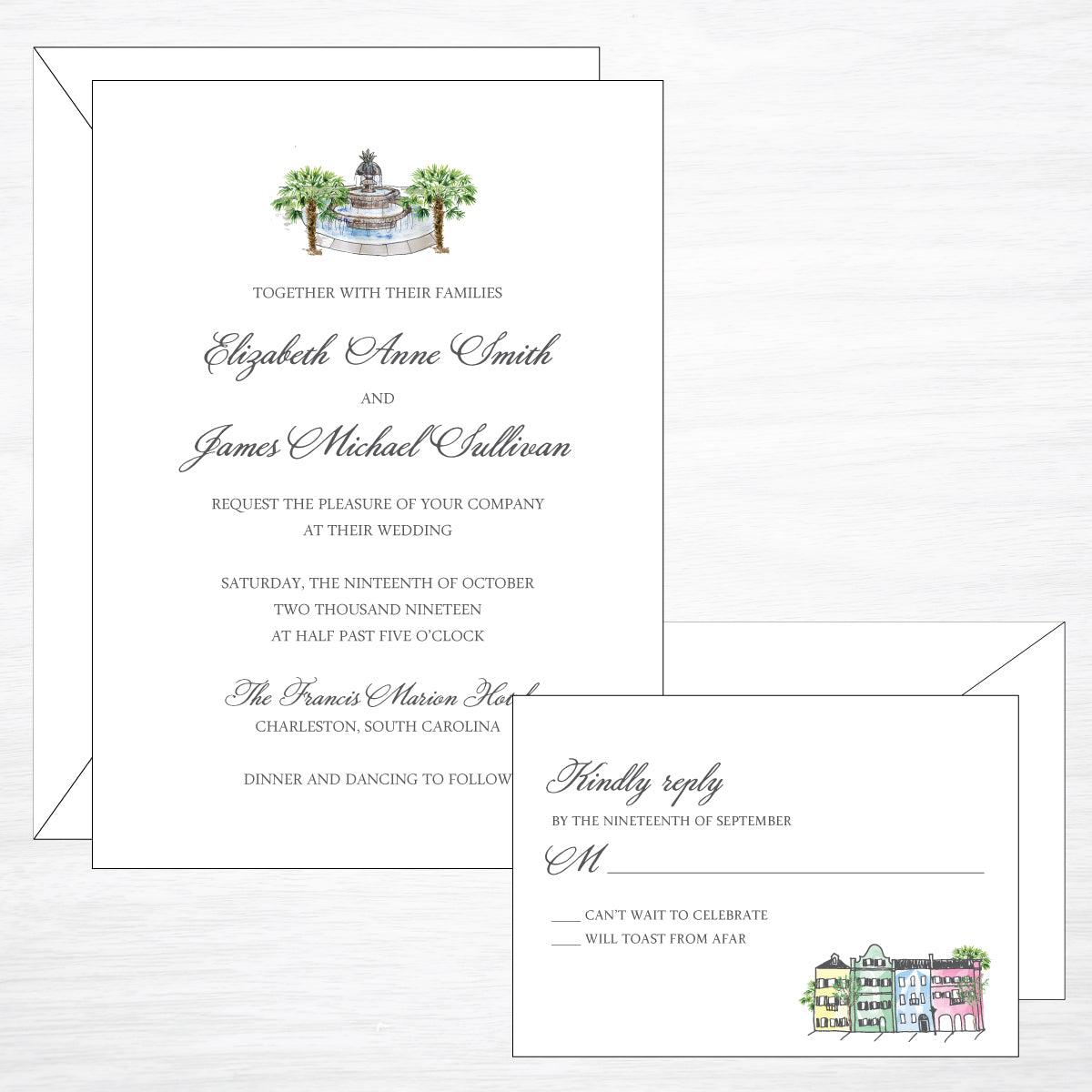 Downtown Charleston | Wedding Invitation Suite
