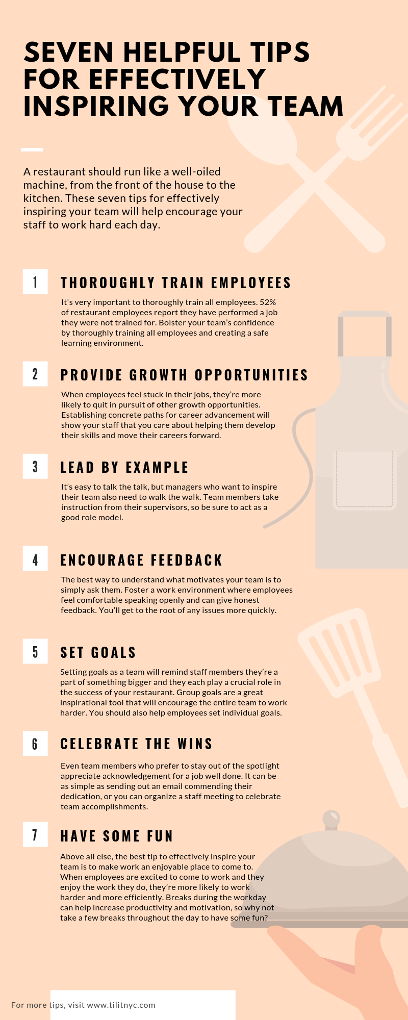 Seven Helpful Tips for Effectively Inspiring Your Team infographic