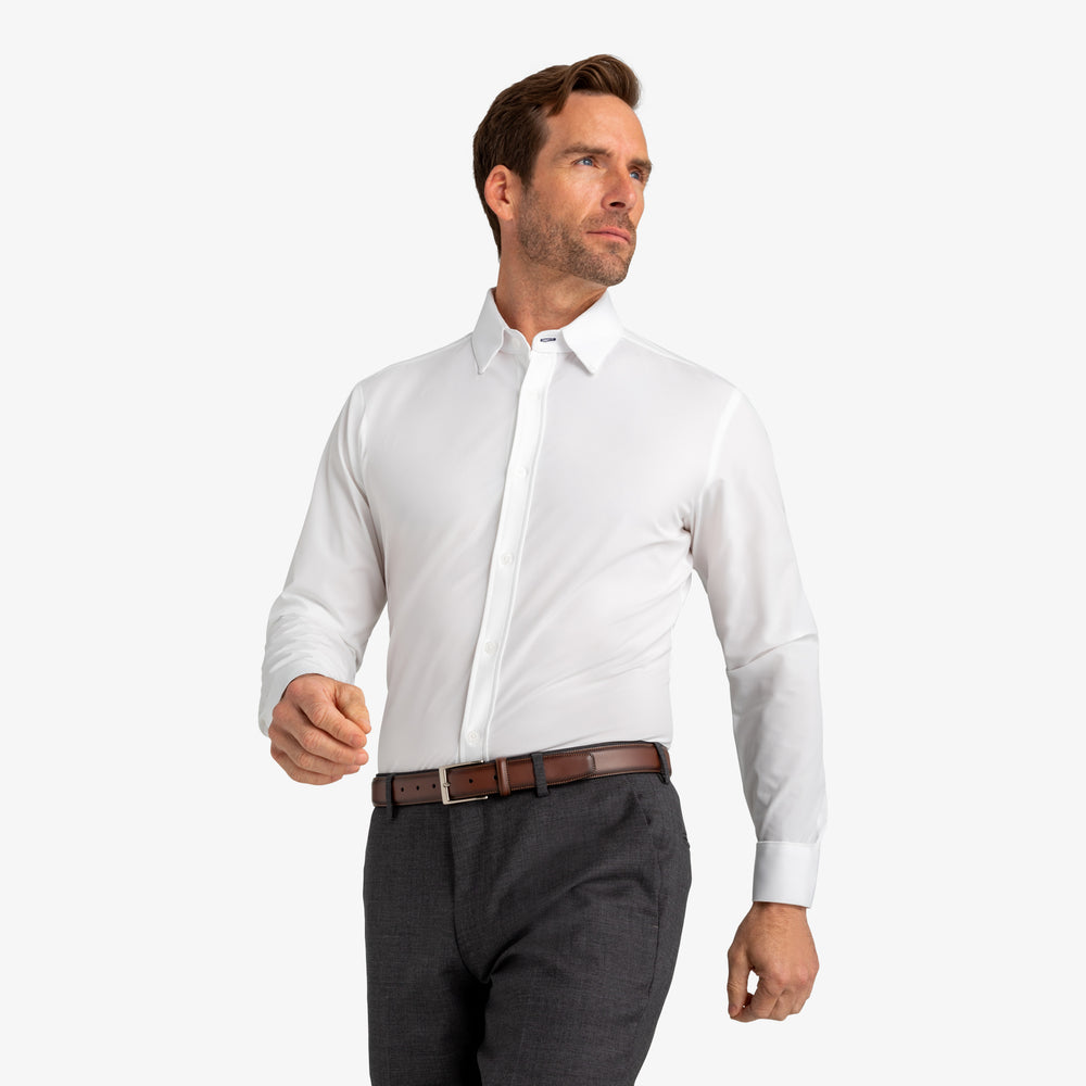 Stockton - White Solid, lifestyle/model photo