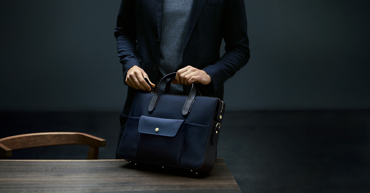 M/S Briefcase – Navy/Dark Brown feature image 3