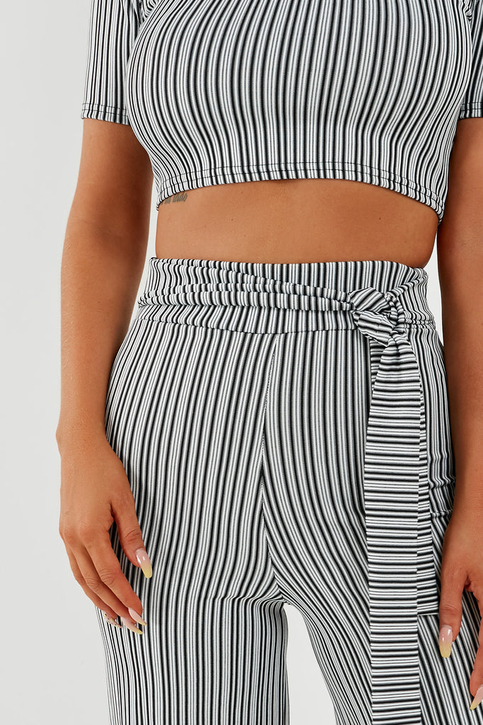 Jilly Monochrome Striped Trouser Co-Ord