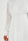 Jules White Striped High Neck Dress