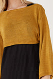 Maggie Mustard Knit Crop Jumper