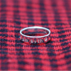 Ring - Yn Fy Nghalon Am Byth - Sterling Silver or Gold Plated-Jewellery-The Welsh Gift Shop