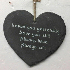 Welsh Slate Heart - Personalised-Picture / SIgn-The Welsh Gift Shop