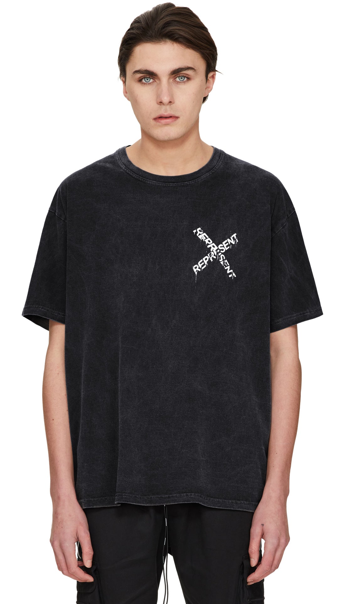Destroyed Logo T-Shirt - Washed Black