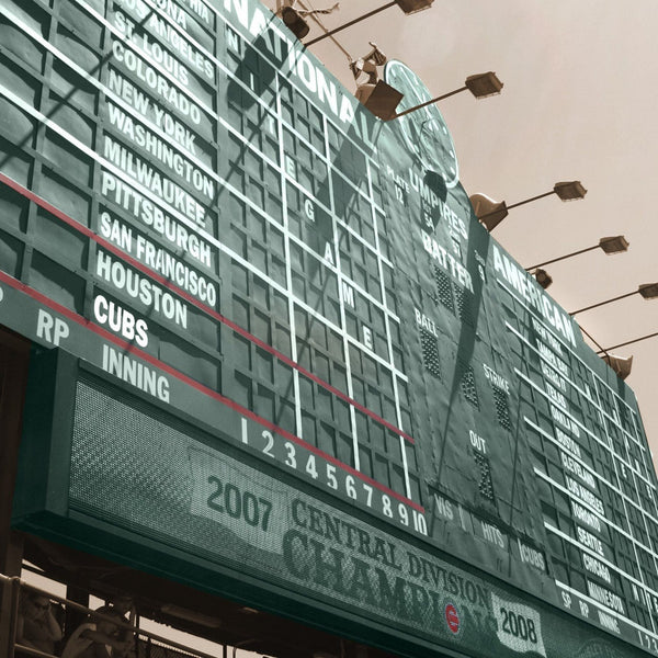 Wrigley Field Scoreboard Canvas - Canvas Wall Art - HolyCowCanvas