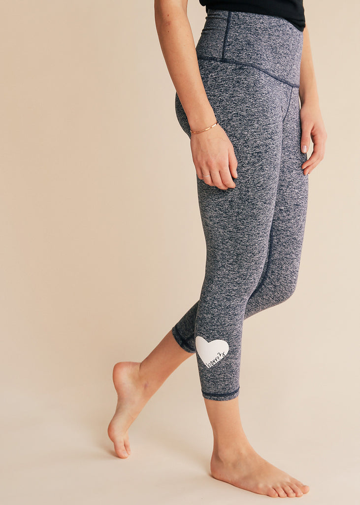 B3 X DYI Heathered Navy High Waisted Love Midi Legging