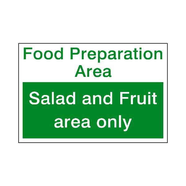 Food Prep Salad and Fruit Sticker - Safety-Label.co.uk
