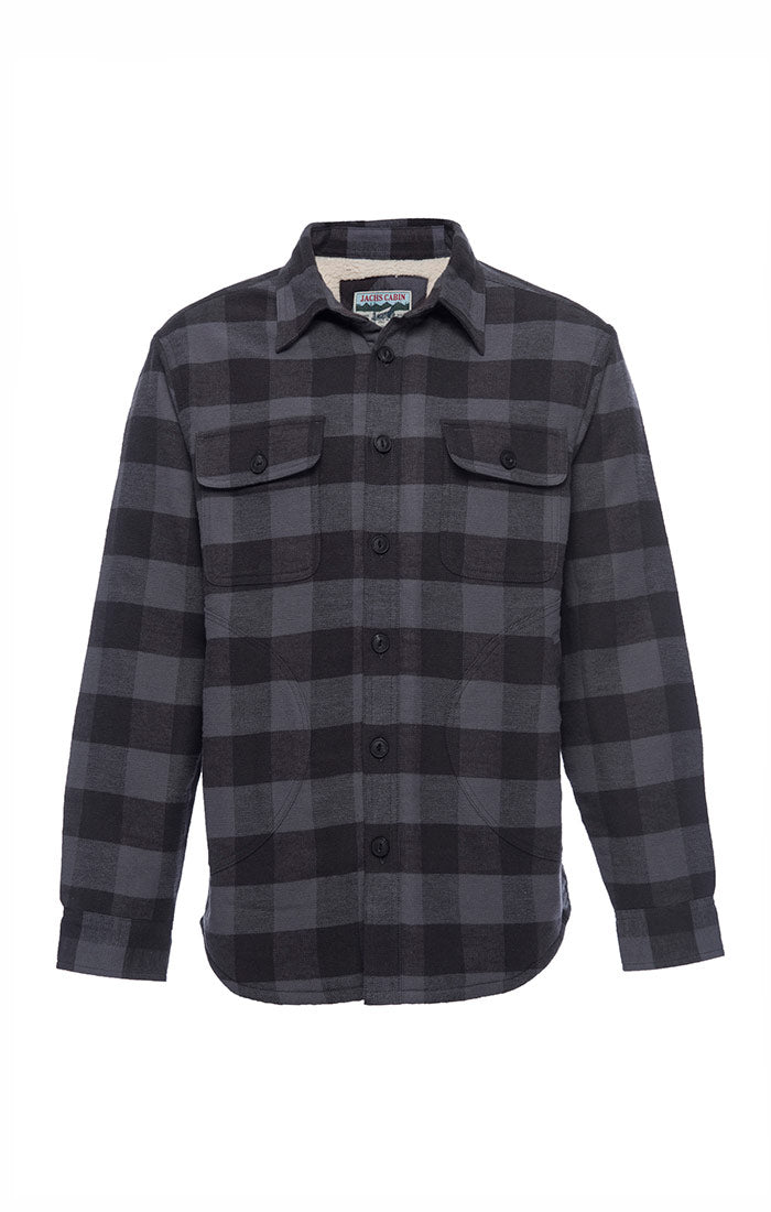 Charcoal Sherpa Lined Flannel Shirt Jacket Charcoal Sherpa Lined Flannel Shirt Jacket
