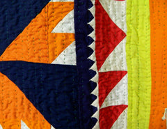 Fully hand-stitched patchwork ralli quilt/throw made by Meghwar women, Sindh, Pakistan