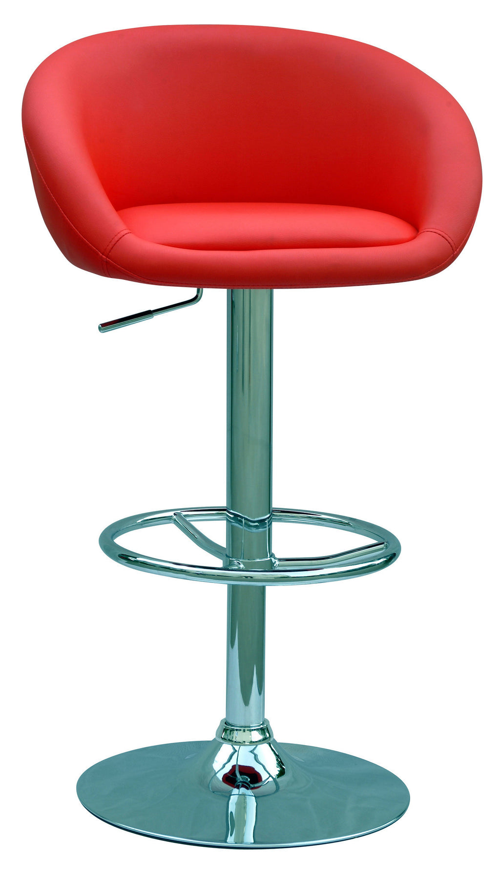 Red Pneumatic Gas Lift Adjustable Height Swivel Stool