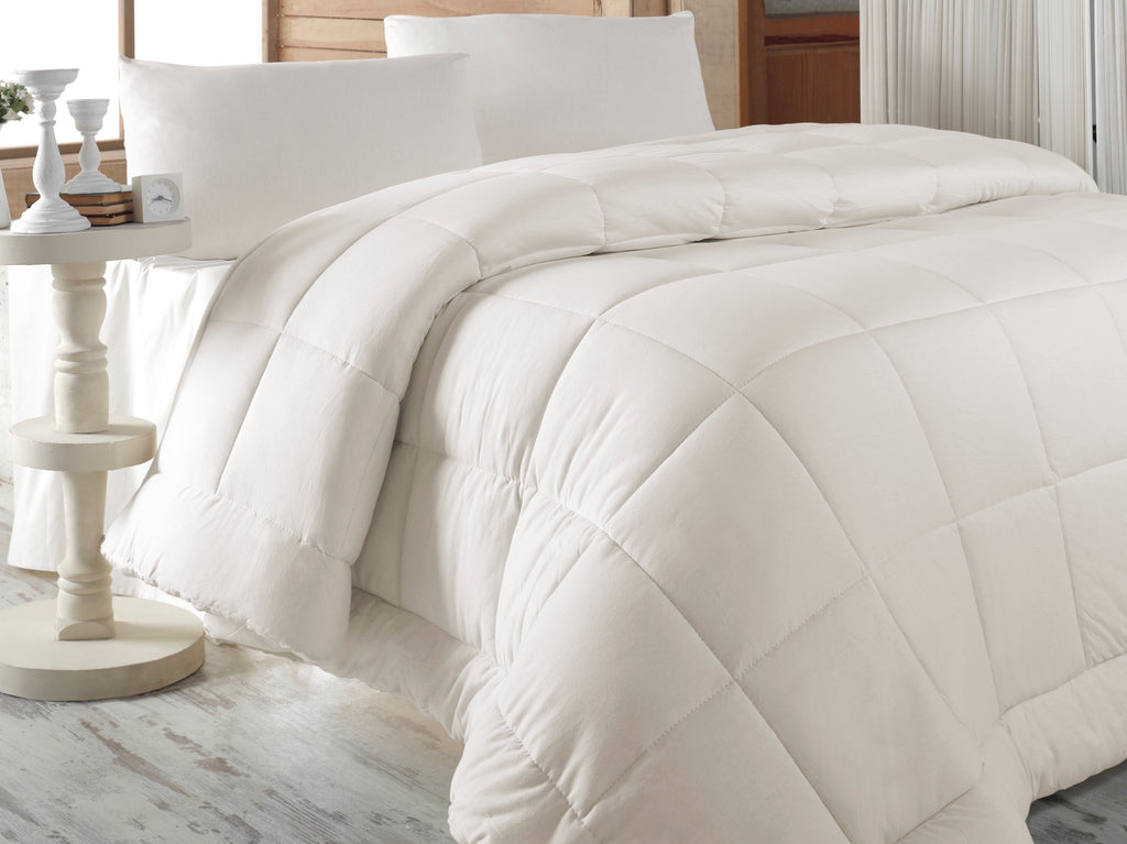 3-Piece Melange Jersey Knit Full/Queen Comforter Set