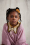 Medium Crochet Flower Clip Set - Marigold/ Apricot