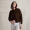 Adult Cotton Popcorn Cardigan / Black Walnut