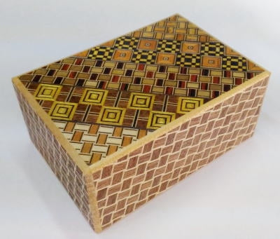 4 Sun 10 Step Yosegi Kuzushi Japanese Puzzle Box