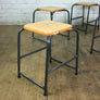 Low Beech Vintage Stacking Stools with grey bases x 1 (18 available)