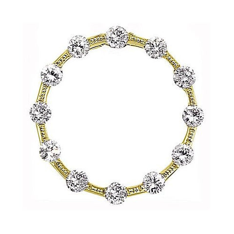 14kt Yellow Gold Diamond Circle Pendant 0.25ct TW*