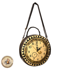 Clockface Steampunk Handbag | Classic Steampunk Bag | Victorian Clock Handbag | Clock Bag