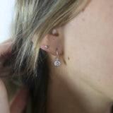 Collette Solitaire Drop Earrings - Sterling Silver