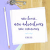 'New home, new adventures, new memories' housewarming card