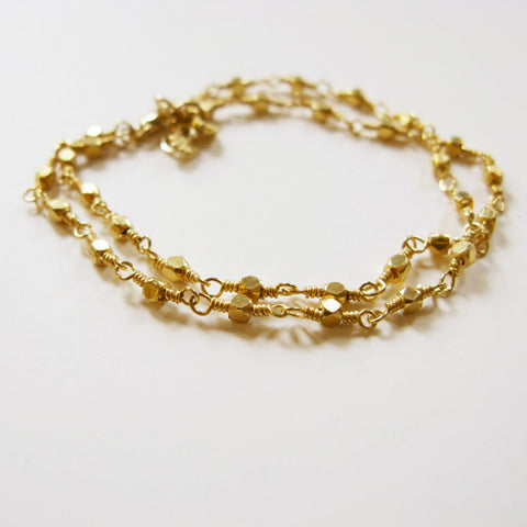 Gem Flora Bracelet in Pyrite