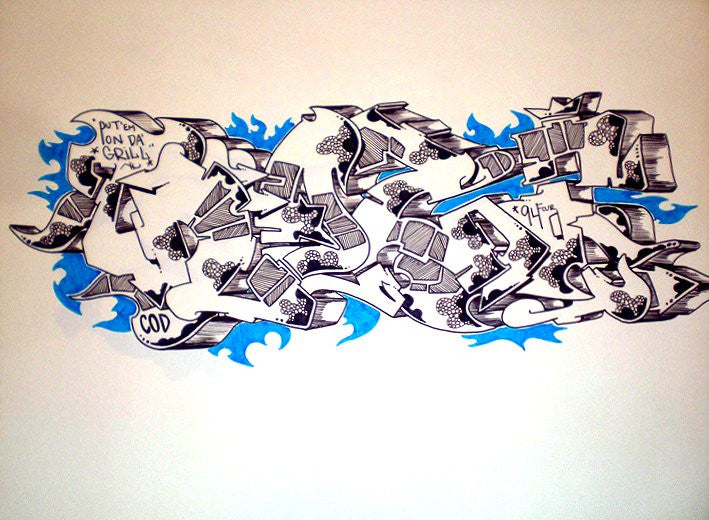 CHRIS "DAZE" ELLIS - "On Da Grill" Black Book Drawing