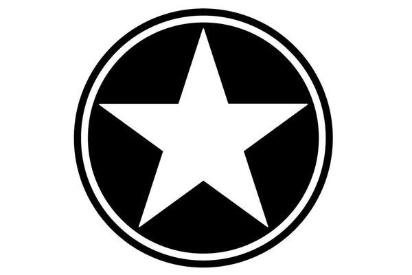 20 inch Freedom Military Star Hood Decal