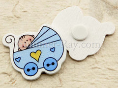 Wooden Baby in Pram - 20 or 100 pieces