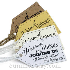 Personalized Landscape Little Arrow Warmest Thanks for Joining Us Favor Tags