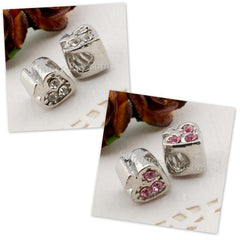 Center Threaded Spacer Heart Beads