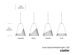 Conic Section Pendant Light