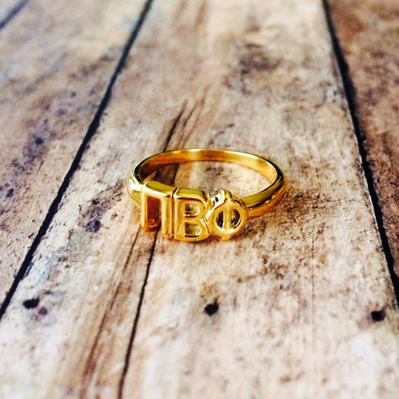 Pi Beta Phi Classic Letter Ring (Gold)