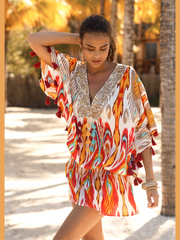 Berties Miss June Ikat Cover Up Mini Dress