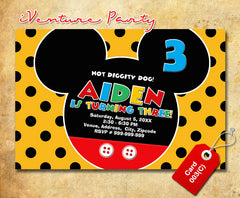 Mickey mouse Invitation - Mickey party printables for mickey inspired birthday theme