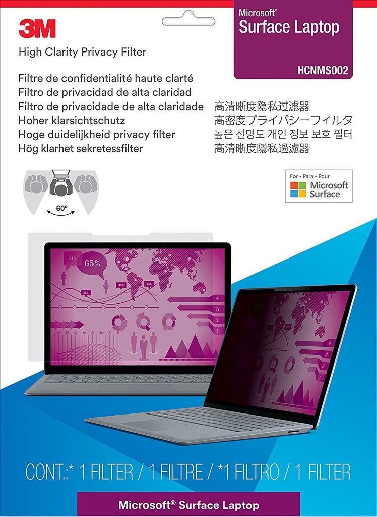 3M HCNMS002 High Clarity Privacy Filter for Microsoft Surface Laptop