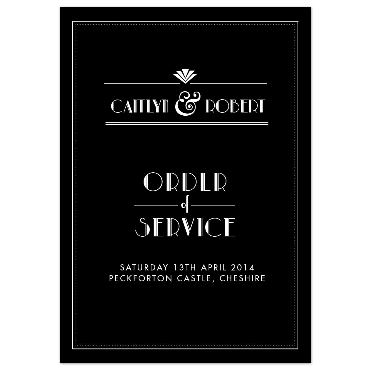 Estelle Order of Service booklets