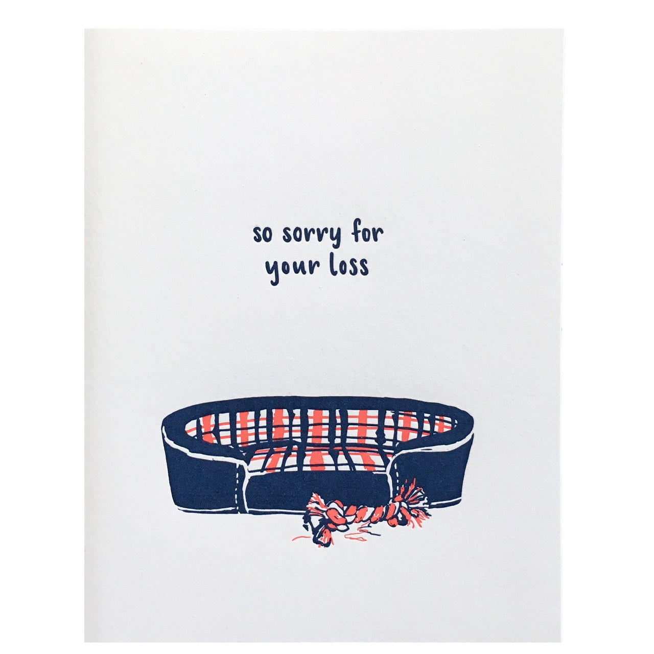 Dog Bed Pet Sympathy Card