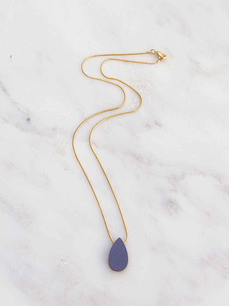 Raindrop Necklace in Blueberry